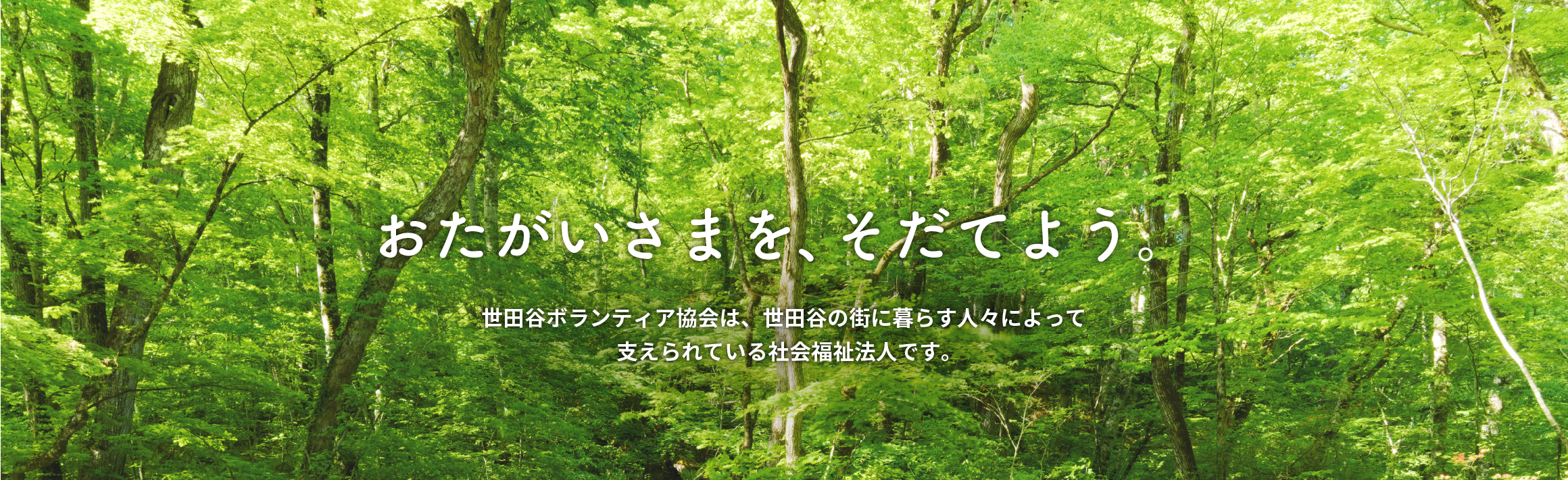 おたがいさまを、そだてよう。